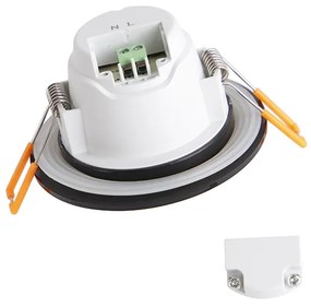 Set di 6 faretti a incasso neri con LED dimmerabile a 3 livelli IP65 - Blanca