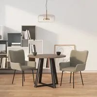 Sedie da Pranzo 2 pz Grigio Chiaro in Velluto cod mxl 31462