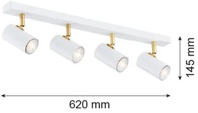 Argon 1689 - Faretto LAGOS 4xGU10/5W/230V bianco/dorato