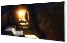 Quadro su vetro Croci del sole in grotta 100x50 cm