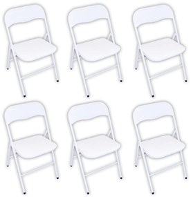 LUCIE - sedia pieghevole salvaspazio set da 6 monocolor