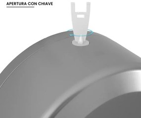 Distributore di carta igienica a rotoli fino a 300 mt in ABS grigio