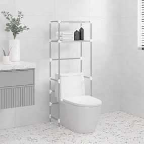 Rastrelliera Per Bagno A 2 Livelli Grigia 53,5x28x143 Cm Ferro /