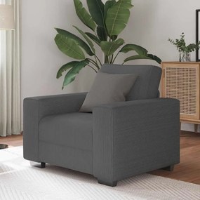 Divano Sedia Grigio Scuro 60 Cm Tessuto Di Velluto A Coste /