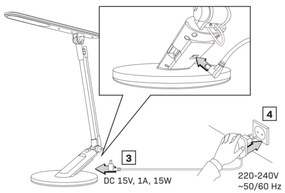 Lampada da tavolo LED dimmerabile con funzione Touch OPTIMUM LED/7W/230V 3000/4000/6000K