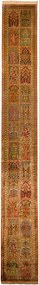 Cashmere Silk Tappeto orientale 80x600 Marrone (Indian) Annodato A Mano