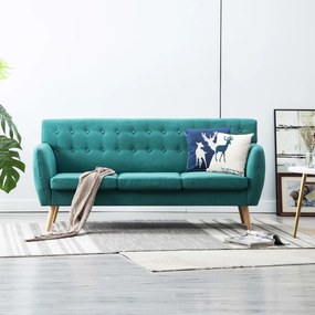 Divano A 3 Posti Rivestito İn Tessuto 172x70x82 Cm Verde /