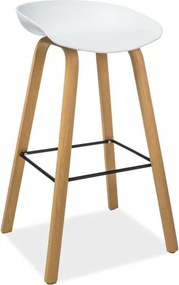 Sgabello da bar Sting in bianco - H 85 cm