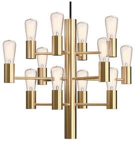 Herstal - Manola Mini 12 Lampadario Satin Ottone Herstal