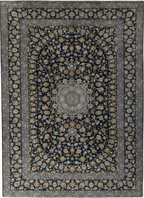 Kashan Tappeto persiano 320x430 Blu (Iran) Annodato A Mano
