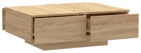 Tavolino da salotto rovere sonoma 90x60x31 cm legno multistrato