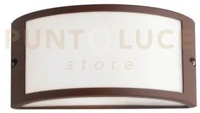 Applique austin bronzo 1 luce attacco e27 ip54 25x13x12cm in alluminio