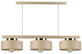 Lampadario a cavo IGNIA 3xE27/60W/230V beige/oro