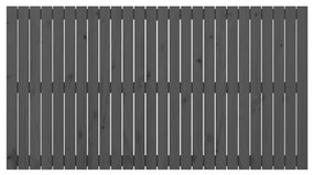 Testiera da parete grigia 166x3x90 cm in legno massello di pino