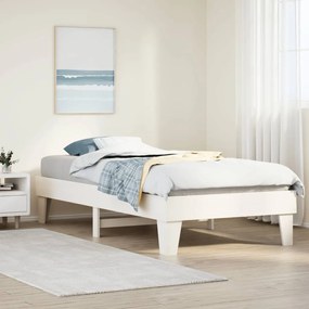 Letto Senza Materasso Bianco 90x200 Cm Legno Massello Di Pino /