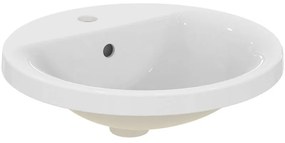 Lavabo da appoggio rettangolare in ceramica L 48 x H 17.5 x P 48 cm bianco