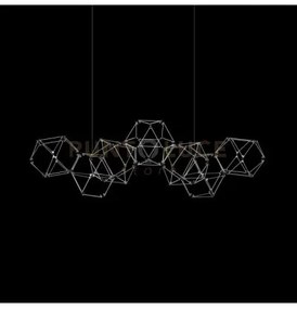 Lucciola 7  lampada a sospensione lineare, acciaio inossidabile led...