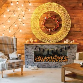 Figura natalizia illuminata 1500 lampadine bianco caldo H 110 cm