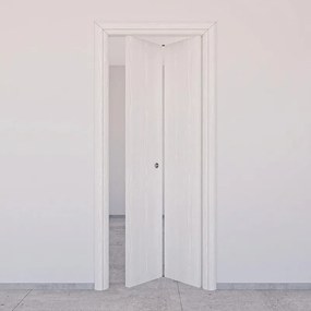 Porta interna pieghevole a libro simmetrica Lait in legno colore bianco, L 70 x H 210 cm, apertura a destra