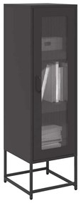 Credenza Nera 36x39x123 Cm Acciaio Laminato A Freddo /