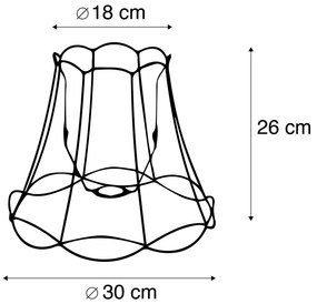 Paralume in metallo nero 30/26 - Granny Frame