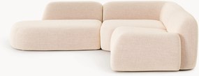 Divano angolare componibile 4 posti in bouclé con chaise longue Wolke