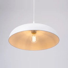 Sollux SL.1329 - Lampadario a sospensione con filo GINA 1xE27/15W/230V diametro 38 cm bianco