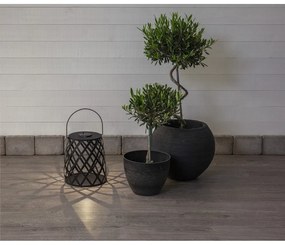 Lanterna LED nera, altezza 28 cm Calabria - Star Trading