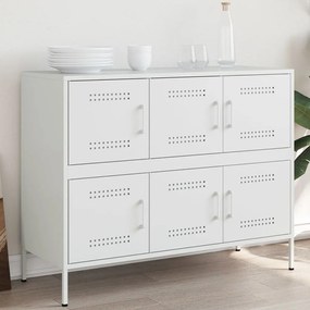 Credenza Bianca 100,5x39x79 Cm İn Acciaio /