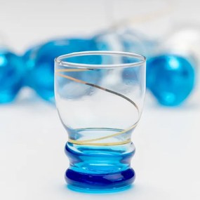 Set 6x bicchiere per shot limpido blu