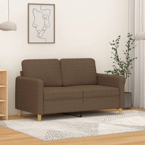 Divano A 2 Posti Marrone 120 Cm İn Tessuto /