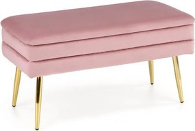 Panca da interno Velva in rosa/oro - H37 cm