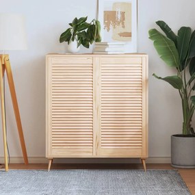 Ante Con Design A Lamelle 2 Pz 99,3x49,4 Cm İn Legno Di Pino /