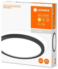 Ledvance - Plafoniera LED dimmerabile ORBIS LED/15W/230V nero