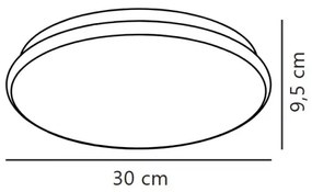 Nordlux - Plafoniera da bagno a LED MONTONE LED/10W/230V IP44 Ø 30 cm