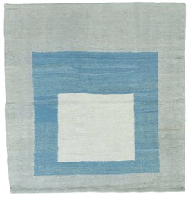 Kilim Tappeto 120 x 130 Blu (Iran) Tessuto A Mano