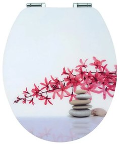 Copriwater Zen ovale universale WIRQUIN con chiusura rallentata in mdf fantasia