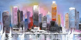 Quadro su tela – Città costiera