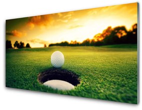 Quadro acrilico Pallina da golf in erba naturale 100x50 cm