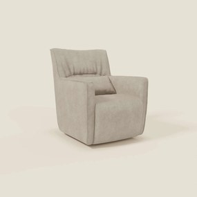 Tulla Poltrona girevole in tessuto impermeabile T02 panna