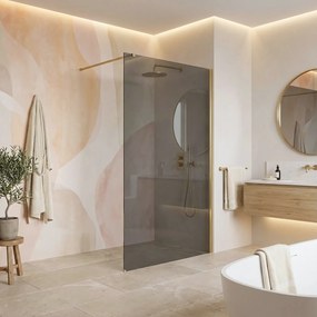 Parete doccia Rea Flexi Grey / Brush Gold 110