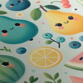 Quadro su tela – Frutta carina con faccine