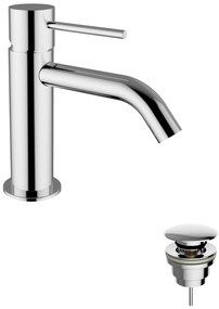 Miscelatore monocomando lavabo con scarico click clack cromo lucido JABIL 25