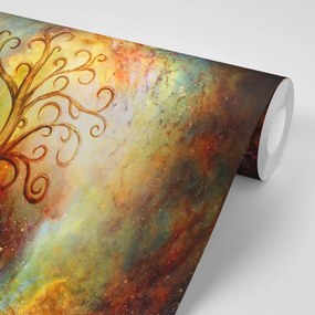 Carta da parati – Albero della vita con astrazione cosmica