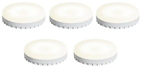 Set di 5 Lampadine LED GX53 Dim to Warm a 3 fasi 7W 750 lm 2700K-4000K