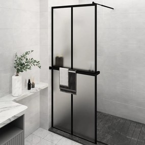 Parete Doccia Walk İn Mensola Nera 80x195cm Vetro Esg Alluminio /