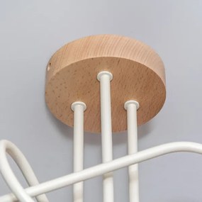 Plafoniera OXFORD 3xE27/15W/230V, finitura pino/crema