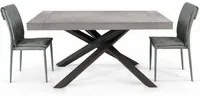 Tavolo big table nobilitato finitura beton l.180 p.100 h.77 (aperto280cm)