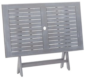 Set da pranzo per giardino 7 pz legno massello di acacia grigio