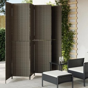 Divisorio Per Ambienti A 6 Pannelli Grigio İn Polyrattan /